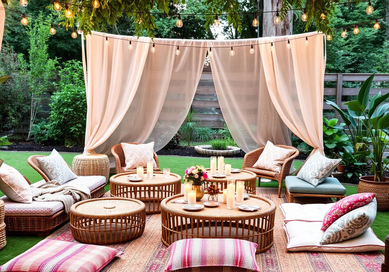 Backyard party lounge